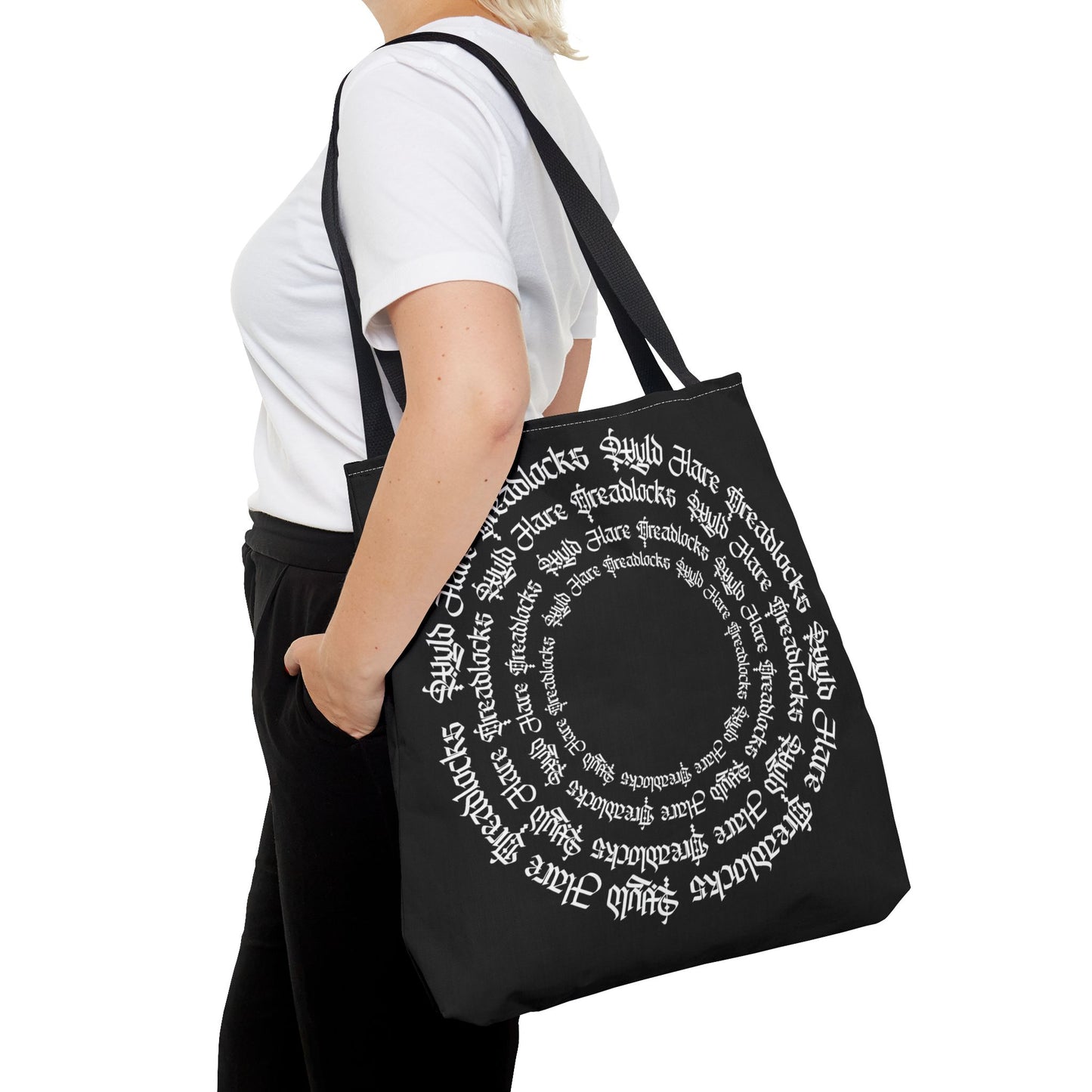 Gothic Circle Tote Bag Wyld Hare Dreadlocks, Artwork by Paul Isenberger