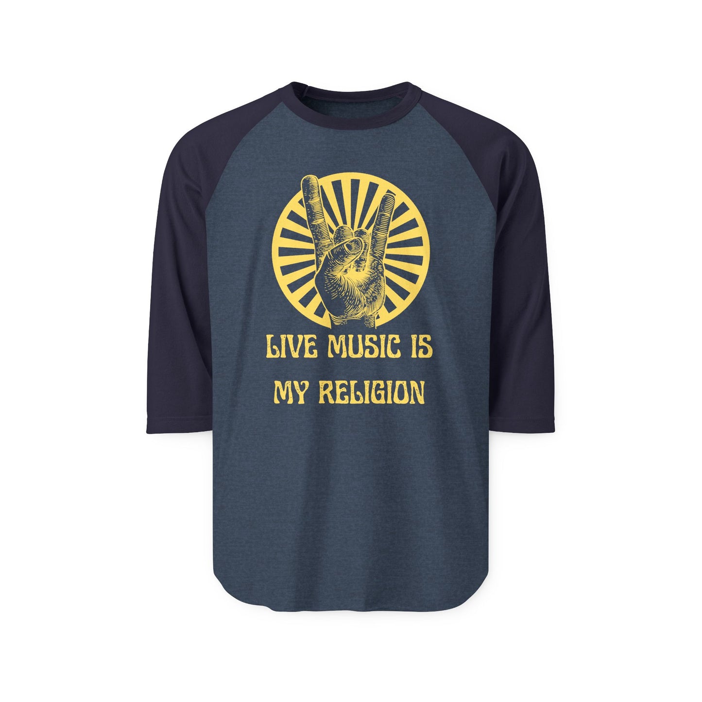 Live Music Is My Religion Raglan Shirt