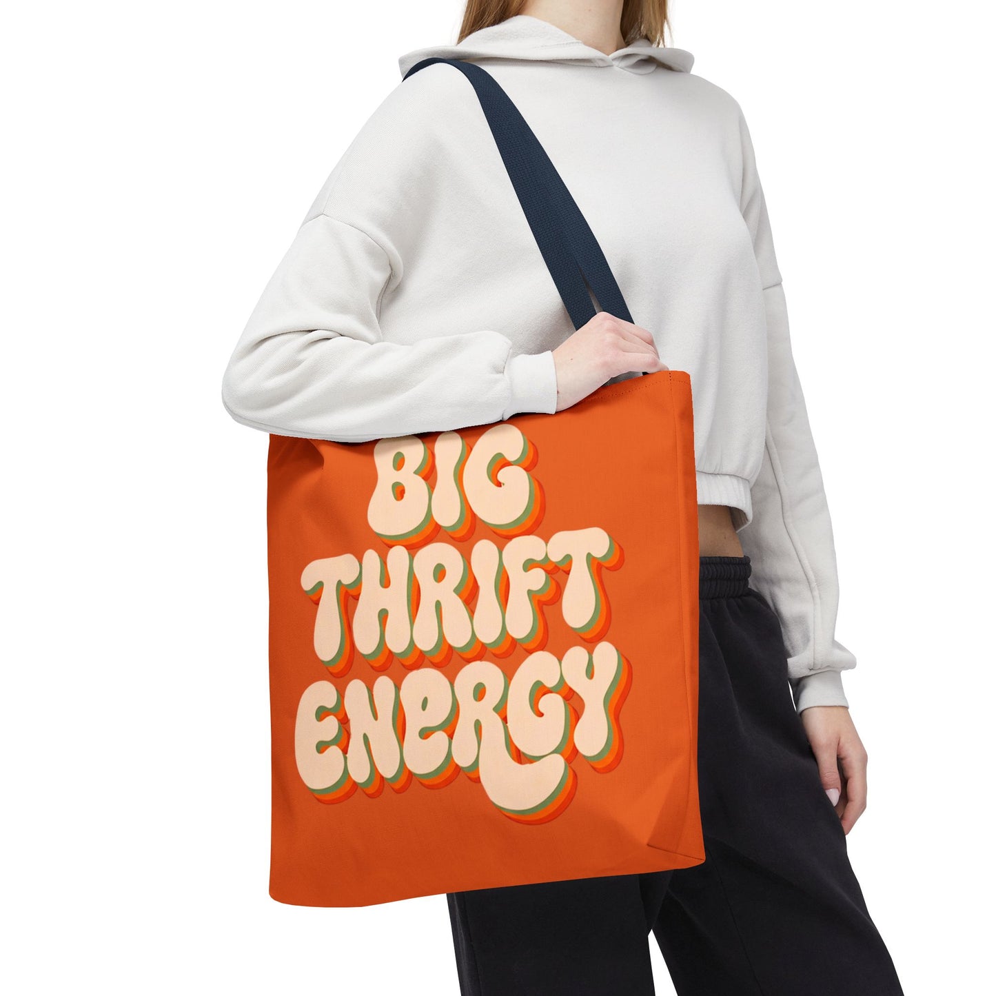 Retro "Big Thrift Energy" Tote Bag - Vintage-Inspired Reusable Shopping Tote