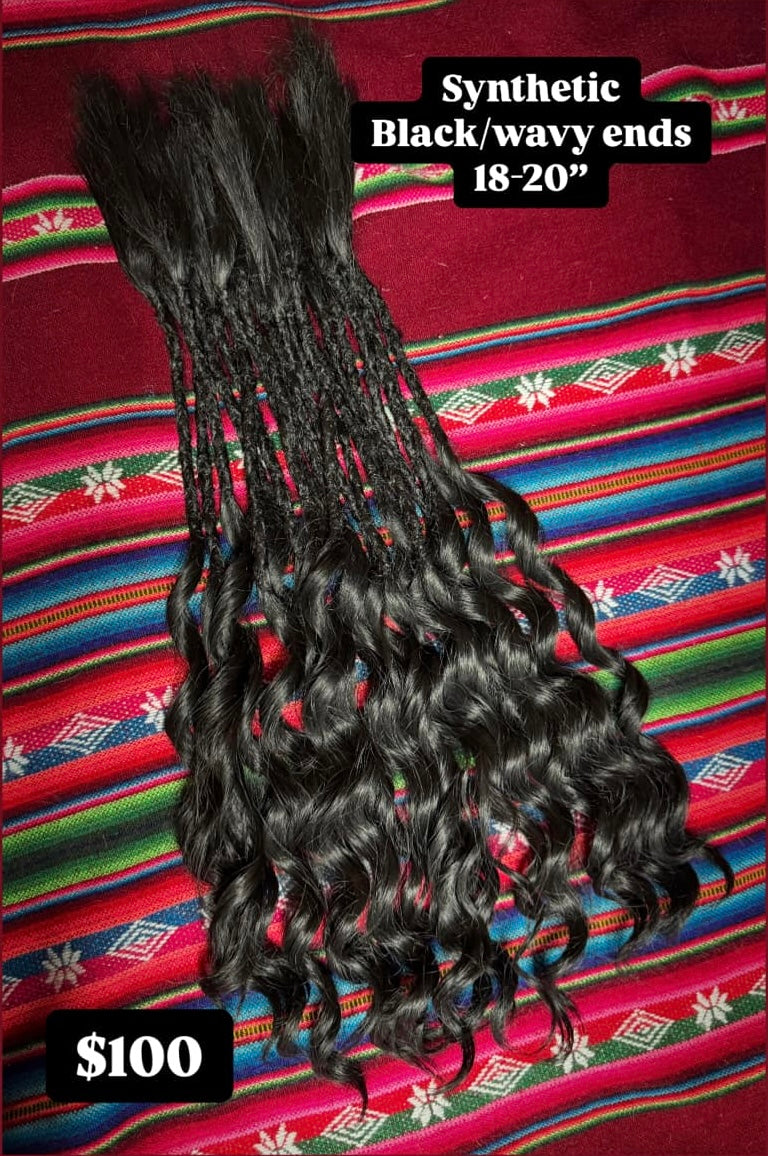 Extensions (20) - synthetic with curly ends