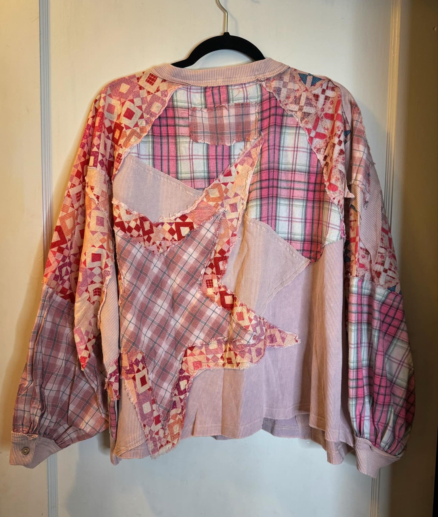 Patchwork Star Top with Lantern Sleeves