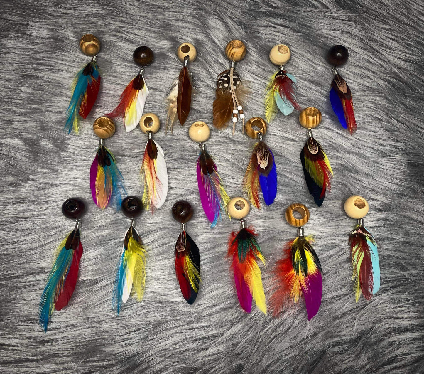3 Pack Random Assortment Feather Beads (small)