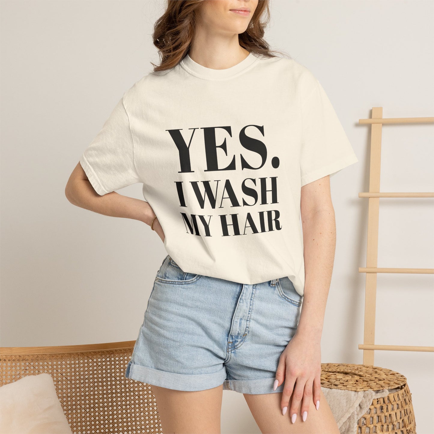 Yes. I Wash My Hair T-Shirt — Funny Graphic Tee for Dread heads