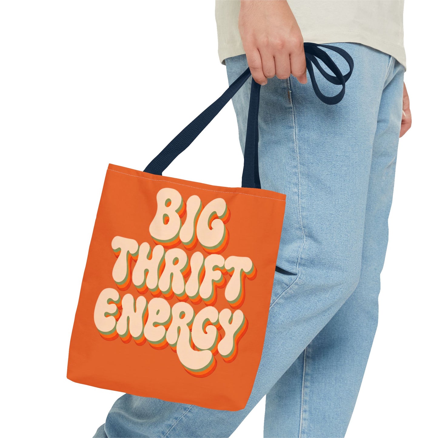 Retro "Big Thrift Energy" Tote Bag - Vintage-Inspired Reusable Shopping Tote