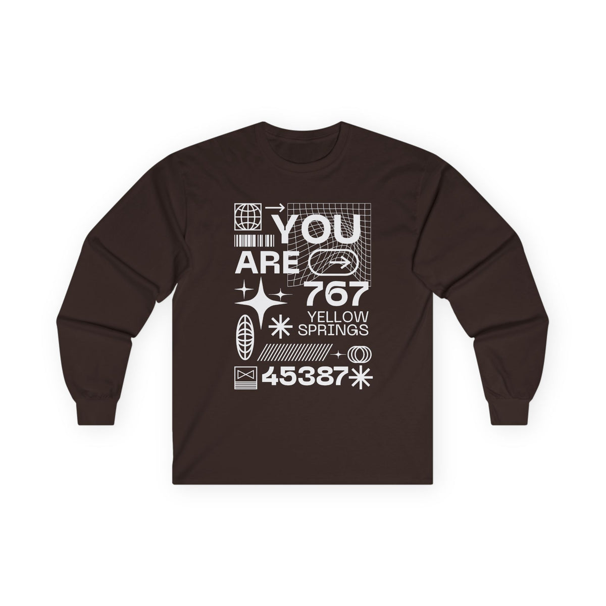 You Are Here 67 Yellow Springs Graphic Long Sleeve Tee