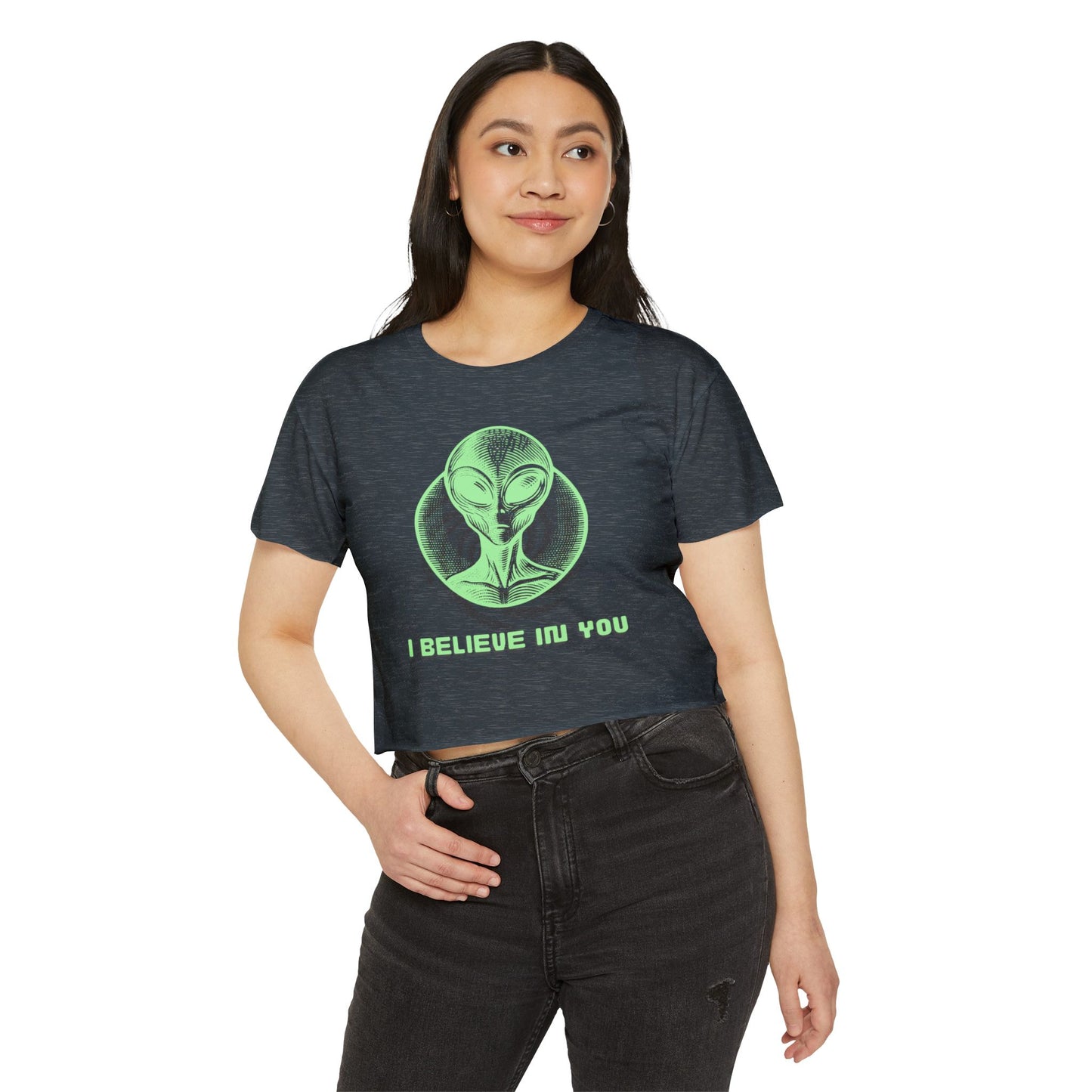 Alien "I Believe In You" Crop Top