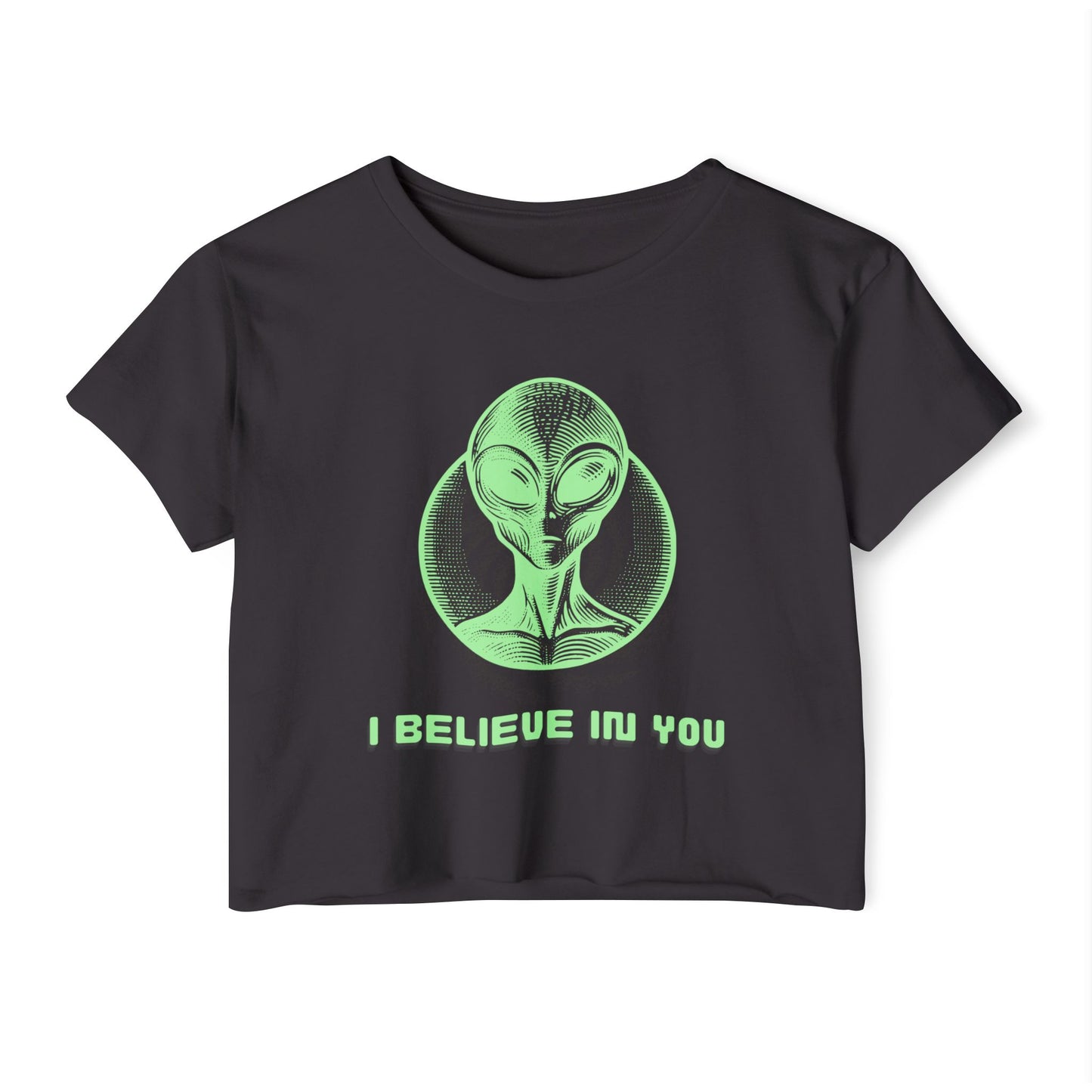 Alien "I Believe In You" Crop Top