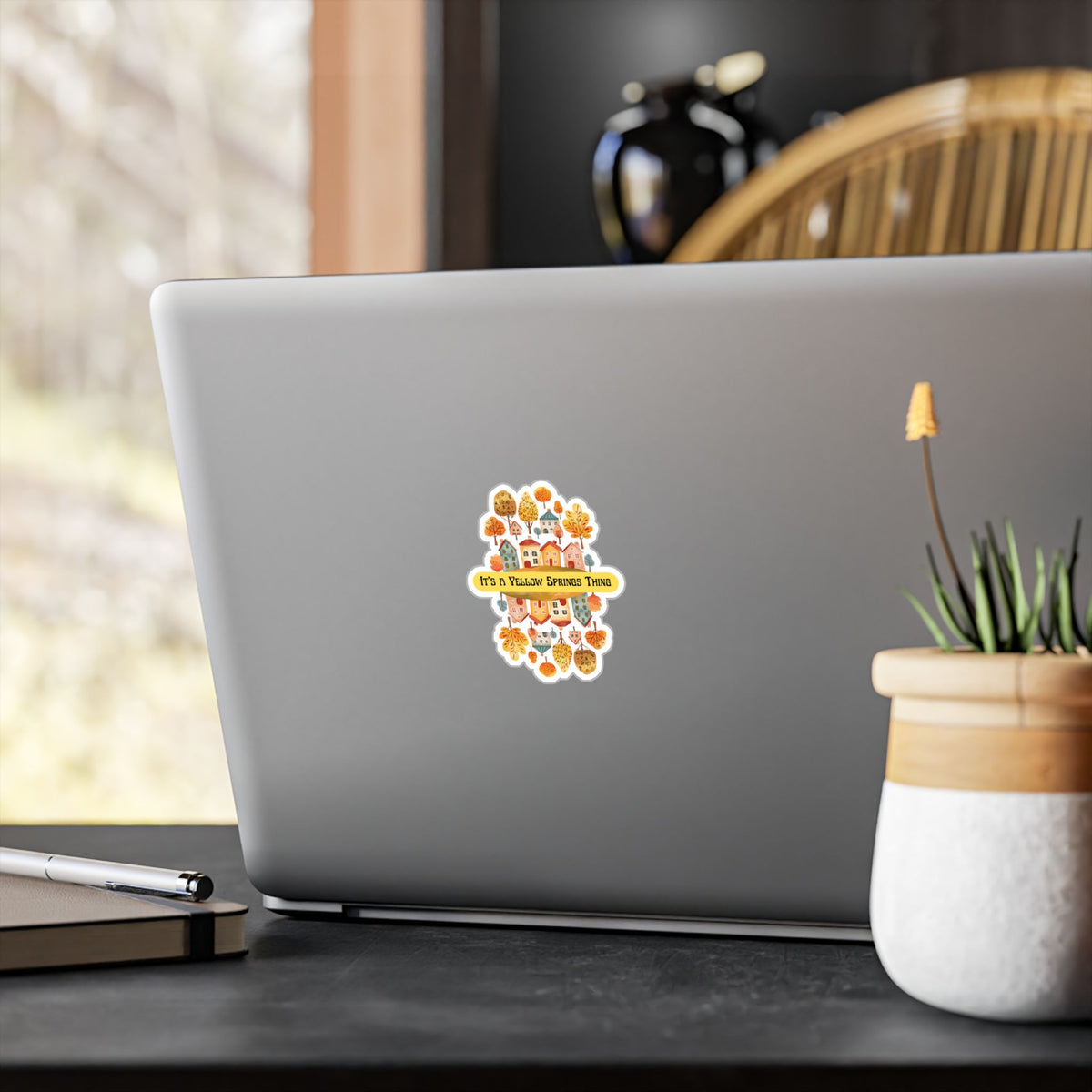 Kiss-Cut Vinyl Decal – It’s a Yellow Springs Thing Autumn Town Design