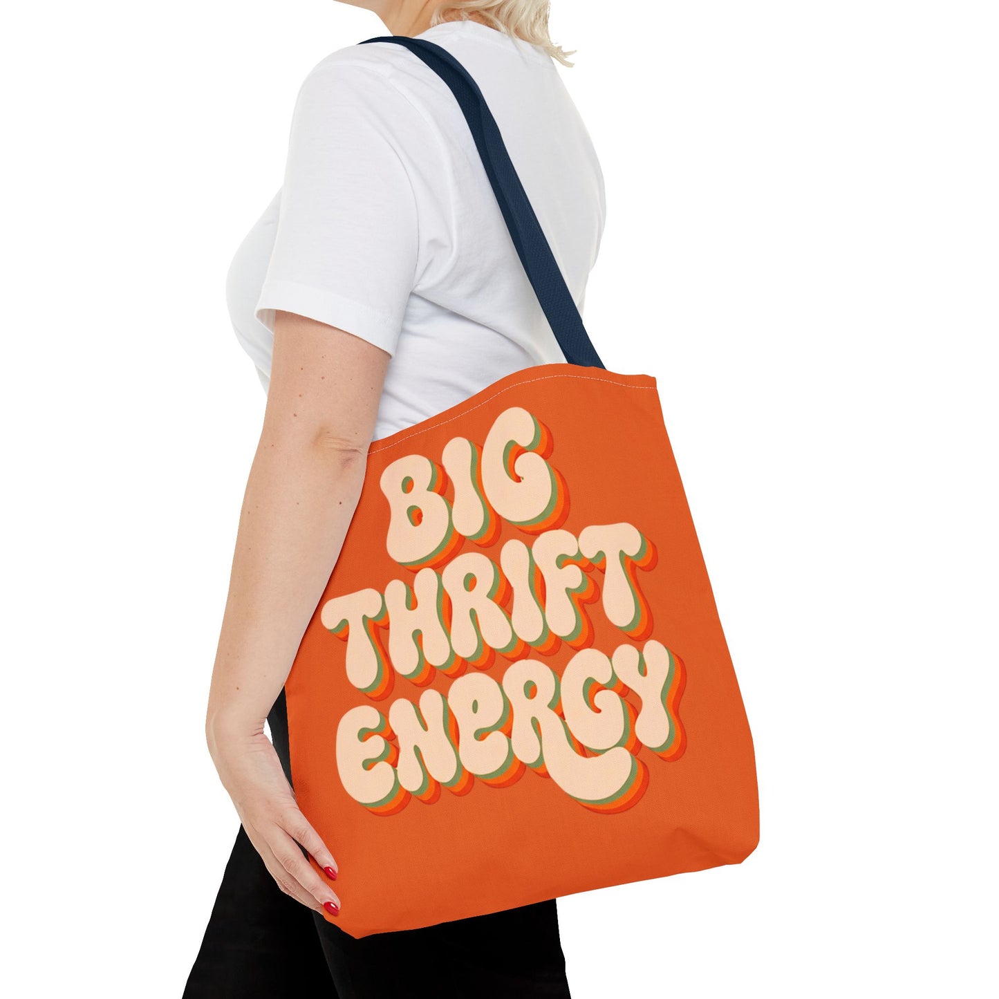 Retro "Big Thrift Energy" Tote Bag - Vintage-Inspired Reusable Shopping Tote