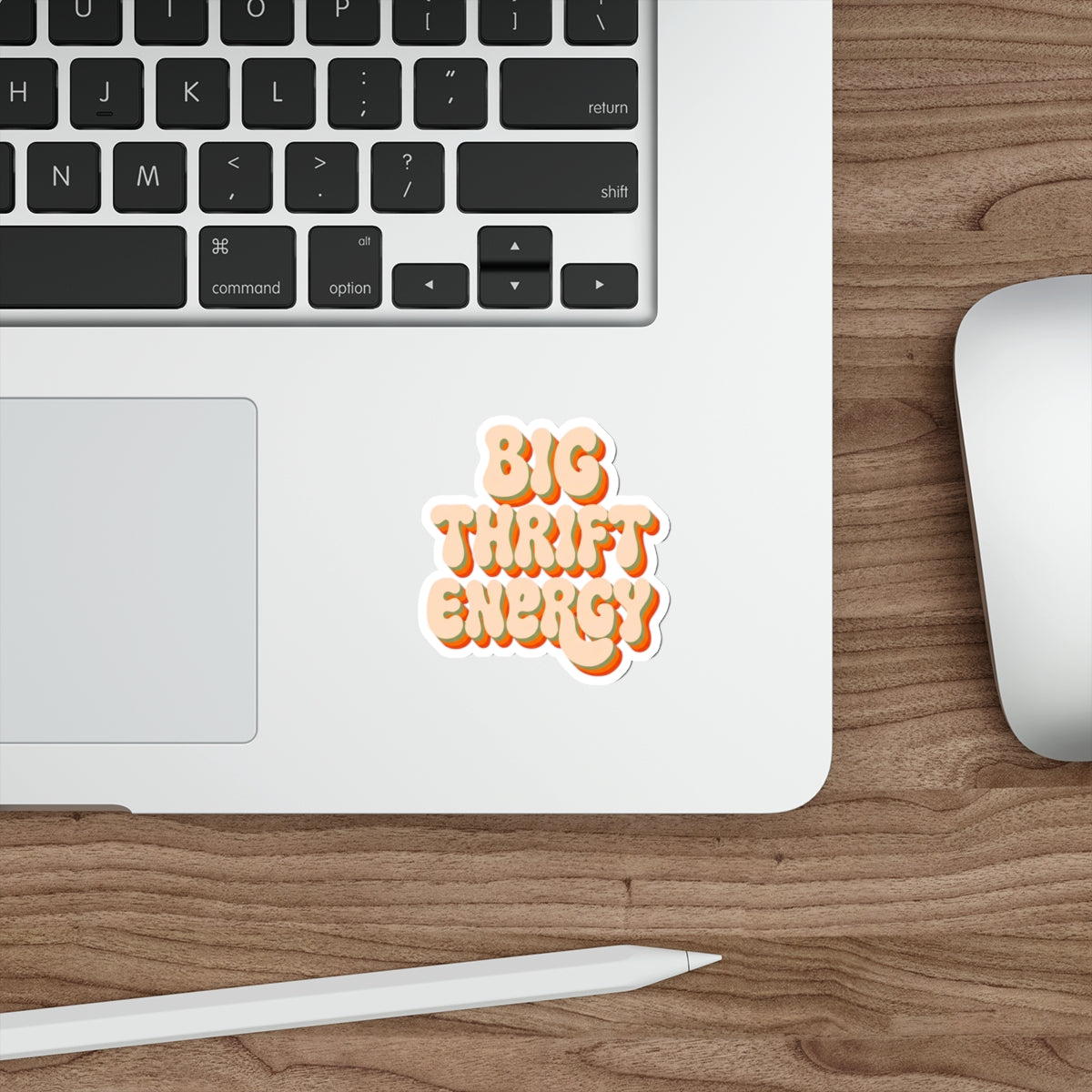 Big Thrift Energy Sticker — Retro 70s Vibe Die-Cut Sticker