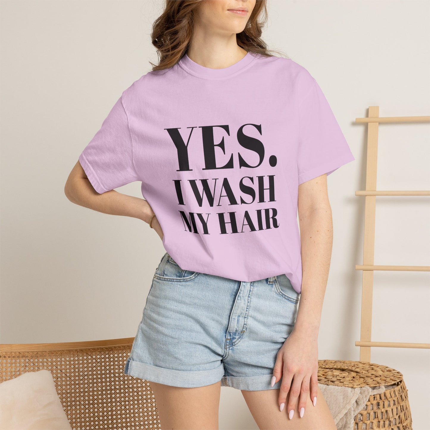 Yes. I Wash My Hair T-Shirt — Funny Graphic Tee for Dread heads