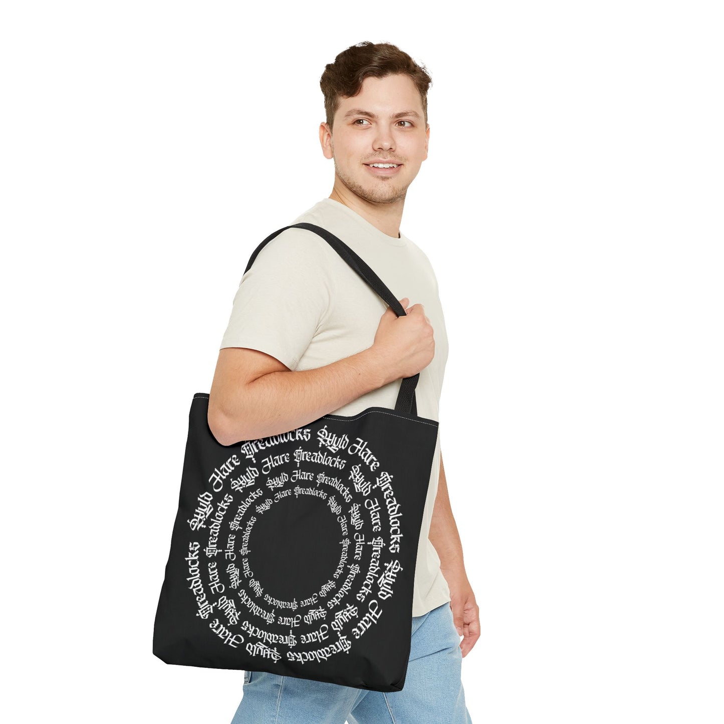 Gothic Circle Tote Bag Wyld Hare Dreadlocks, Artwork by Paul Isenberger
