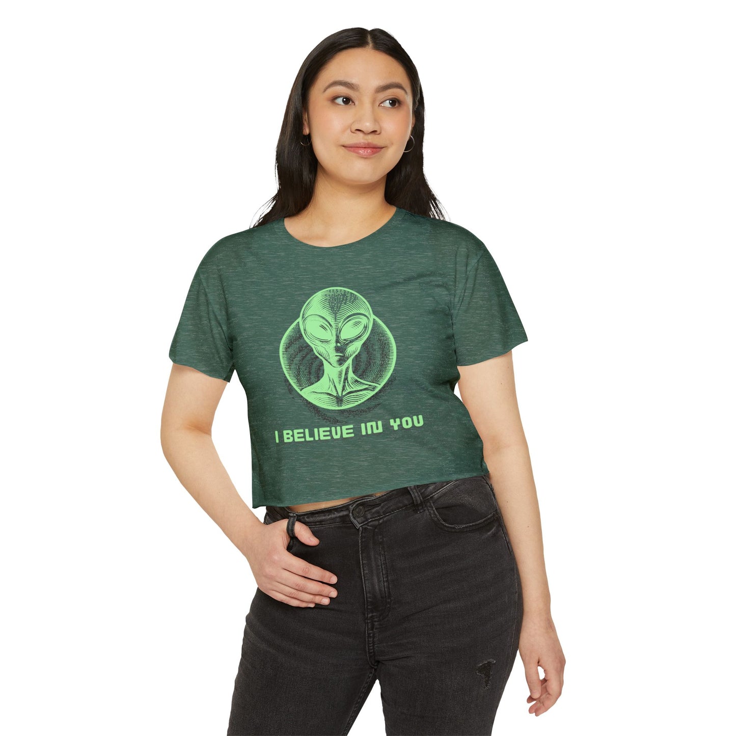 Alien "I Believe In You" Crop Top