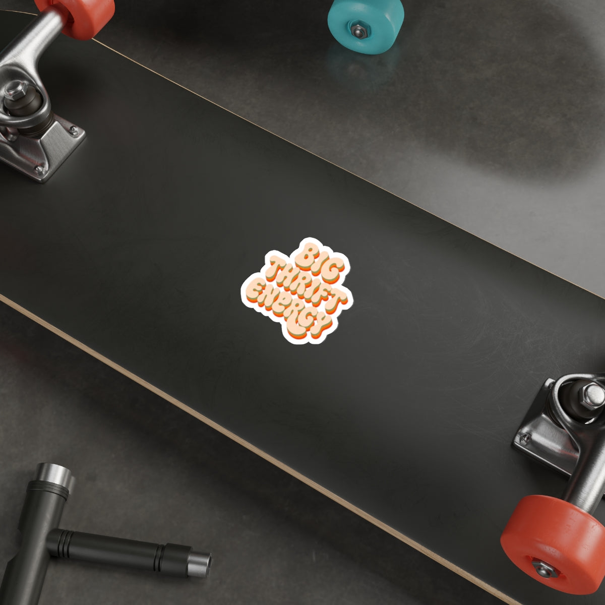 Big Thrift Energy Sticker — Retro 70s Vibe Die-Cut Sticker