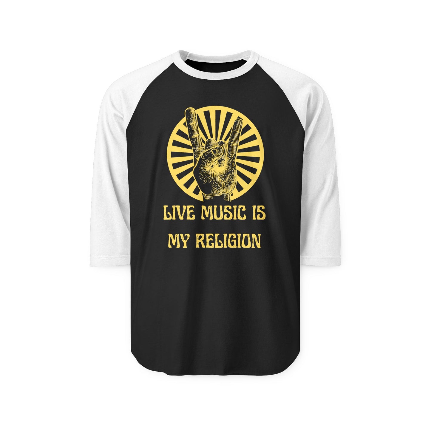 Live Music Is My Religion Raglan Shirt
