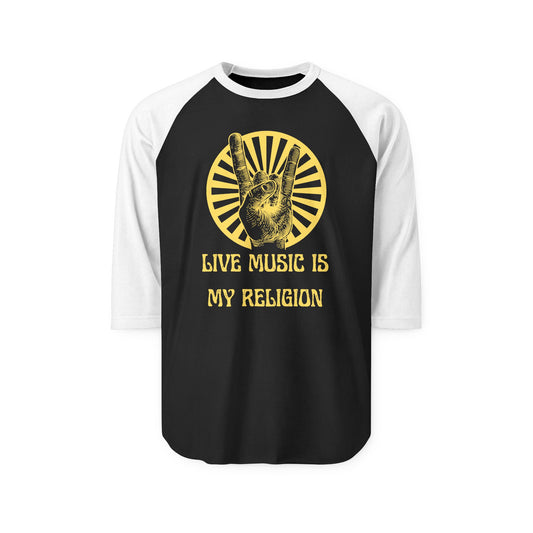 Live Music Is My Religion Raglan Shirt
