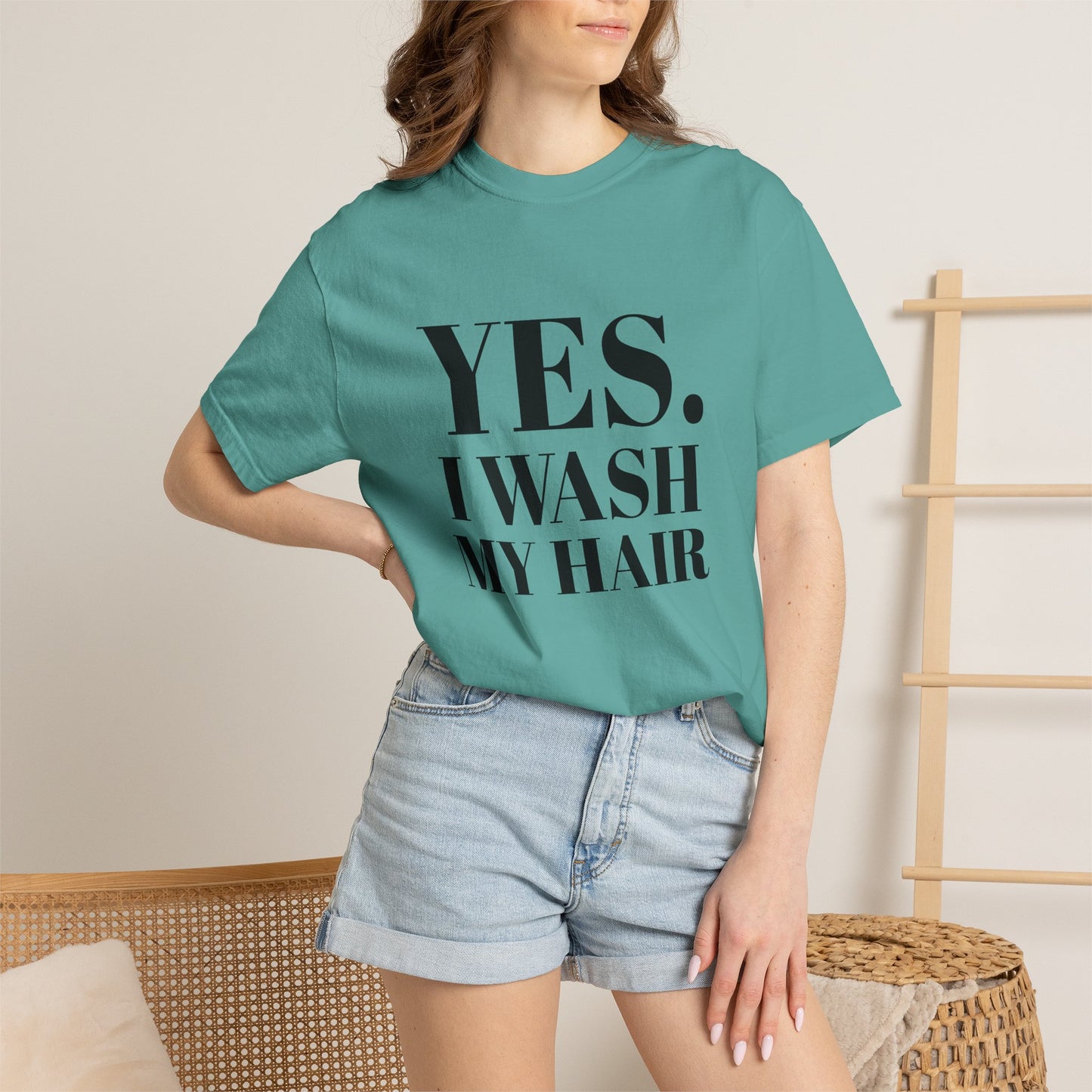 Yes. I Wash My Hair T-Shirt — Funny Graphic Tee for Dread heads