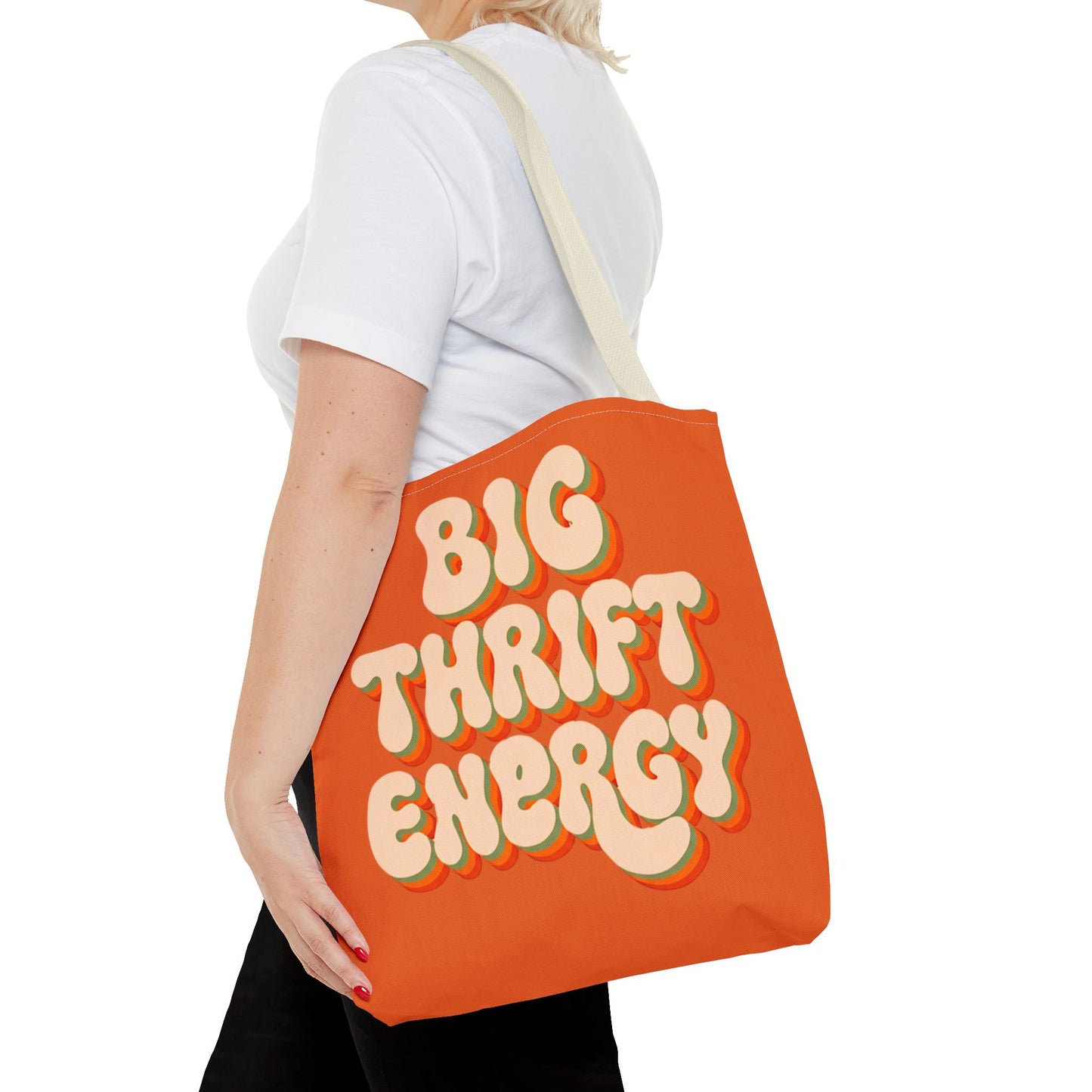 Retro "Big Thrift Energy" Tote Bag - Vintage-Inspired Reusable Shopping Tote