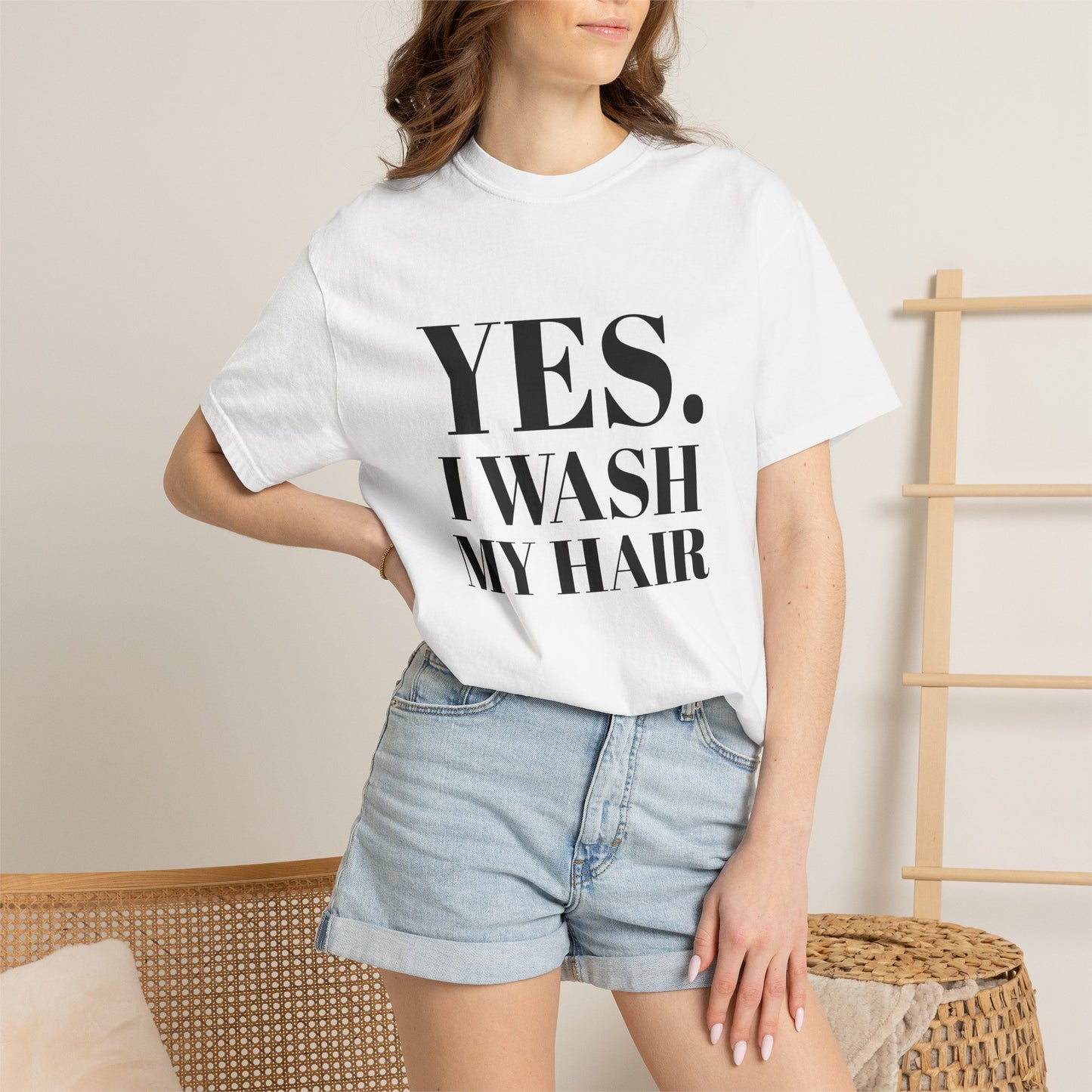 Yes. I Wash My Hair T-Shirt — Funny Graphic Tee for Dread heads