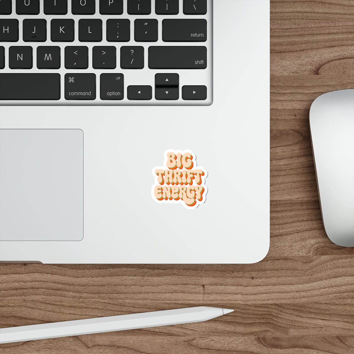 Big Thrift Energy Sticker — Retro 70s Vibe Die-Cut Sticker