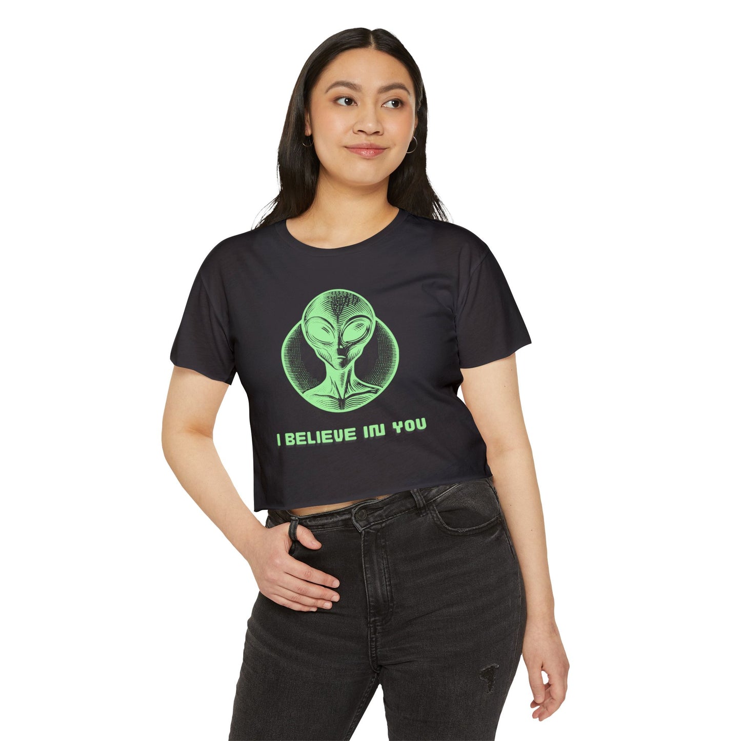Alien "I Believe In You" Crop Top