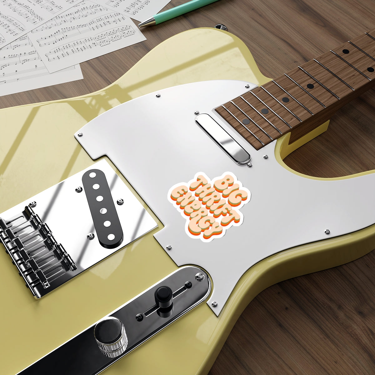 Big Thrift Energy Sticker — Retro 70s Vibe Die-Cut Sticker