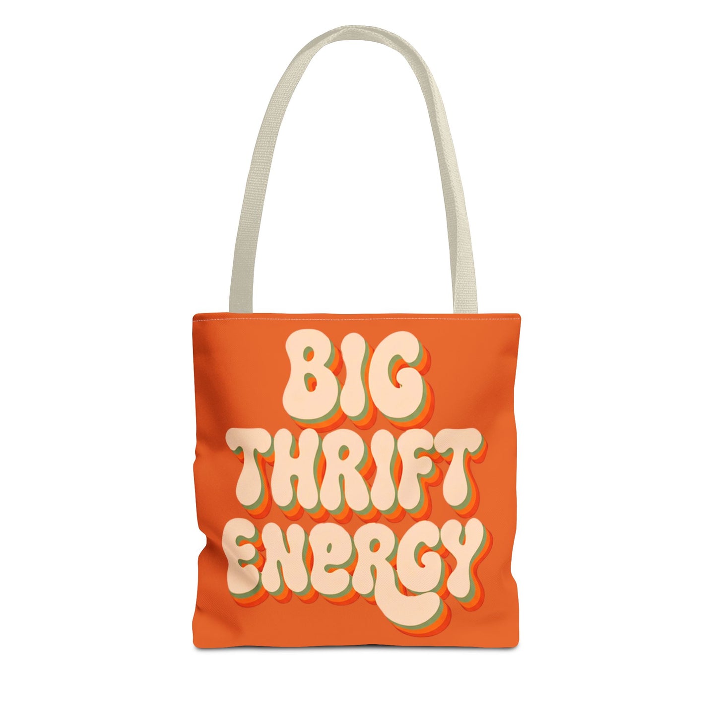 Retro "Big Thrift Energy" Tote Bag - Vintage-Inspired Reusable Shopping Tote