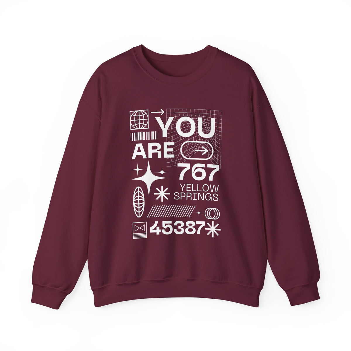 You Are 767 Yellow Springs Crewneck Sweatshirt