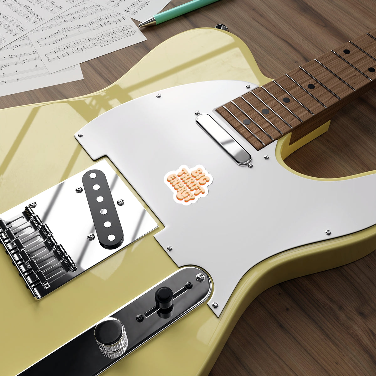Big Thrift Energy Sticker — Retro 70s Vibe Die-Cut Sticker