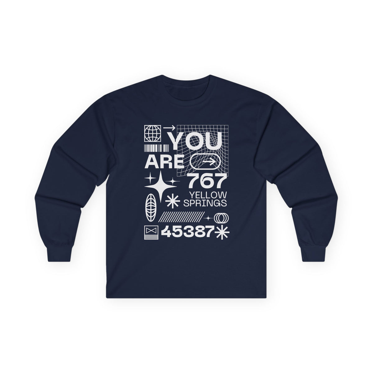 You Are Here 67 Yellow Springs Graphic Long Sleeve Tee