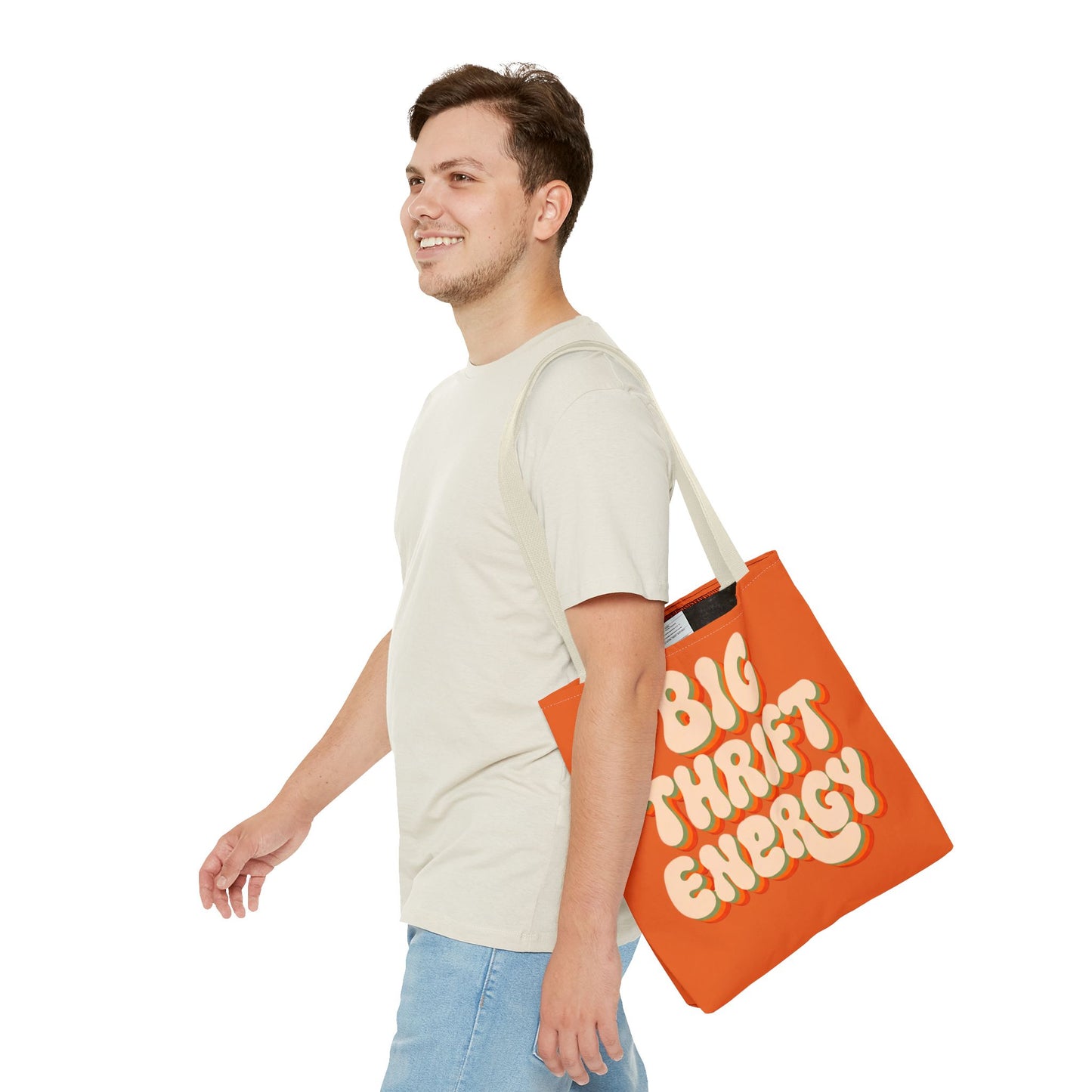 Retro "Big Thrift Energy" Tote Bag - Vintage-Inspired Reusable Shopping Tote