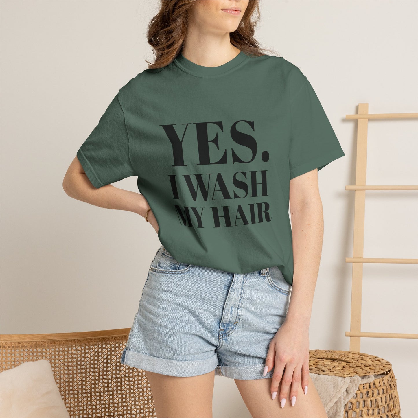 Yes. I Wash My Hair T-Shirt — Funny Graphic Tee for Dread heads