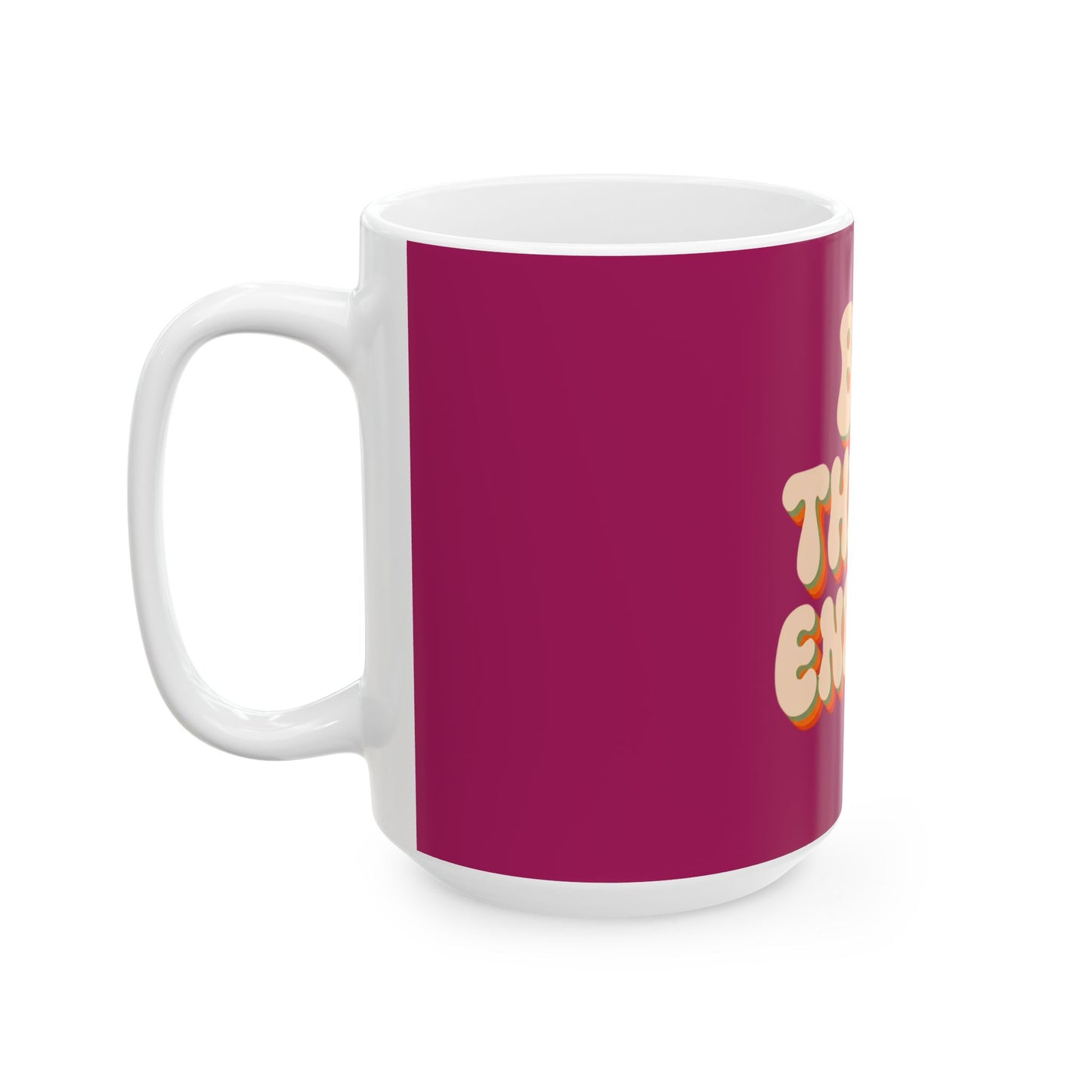 Big Thrift Energy Ceramic Mug — Retro ’70s Typography Coffee Cup
