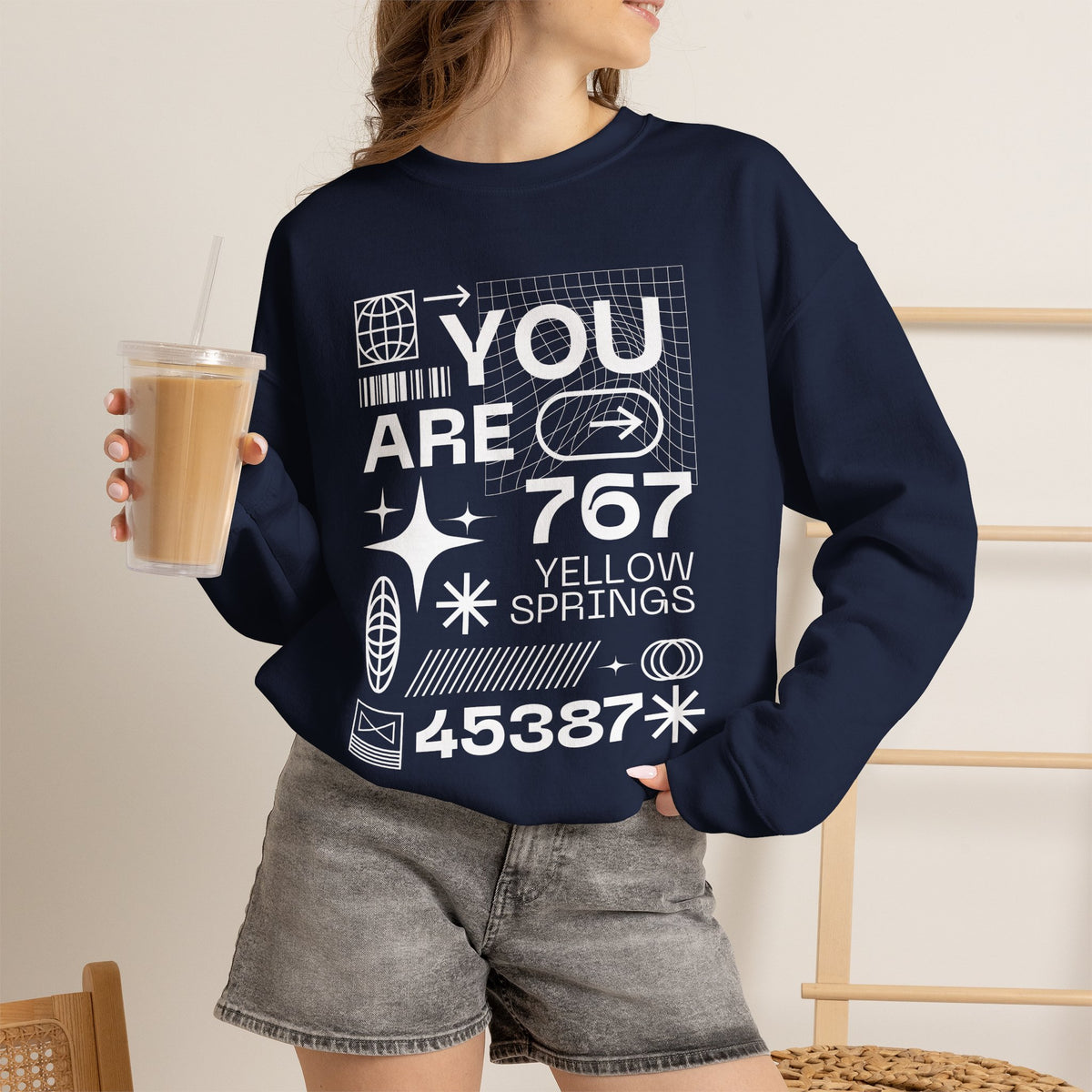 You Are 767 Yellow Springs Crewneck Sweatshirt