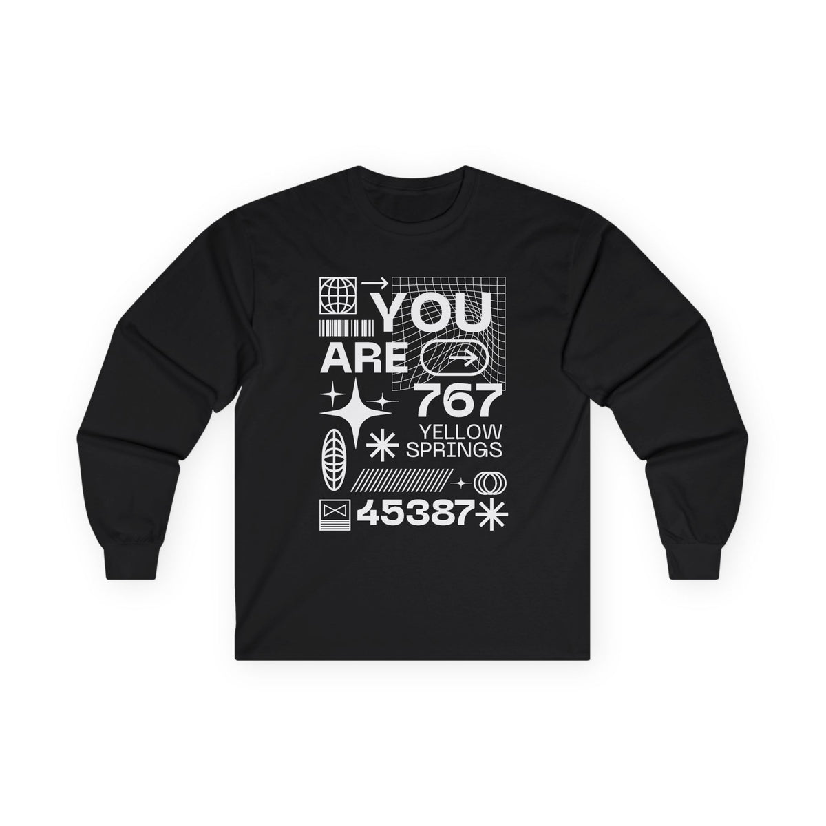 You Are Here 67 Yellow Springs Graphic Long Sleeve Tee
