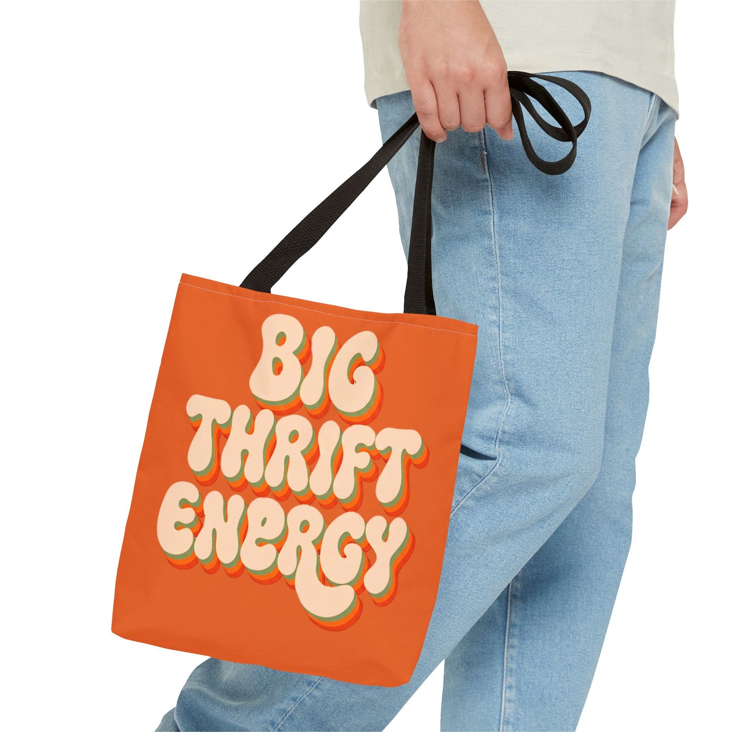 Retro "Big Thrift Energy" Tote Bag - Vintage-Inspired Reusable Shopping Tote