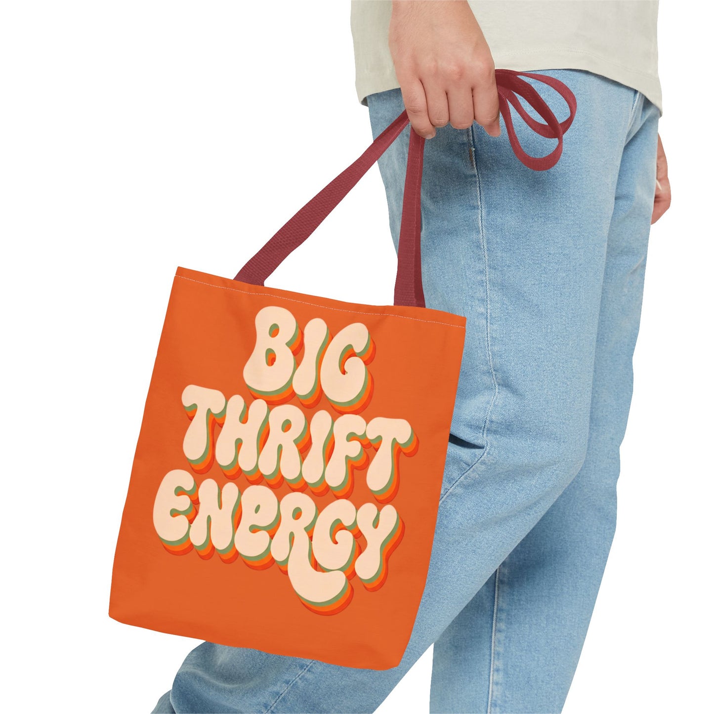 Retro "Big Thrift Energy" Tote Bag - Vintage-Inspired Reusable Shopping Tote