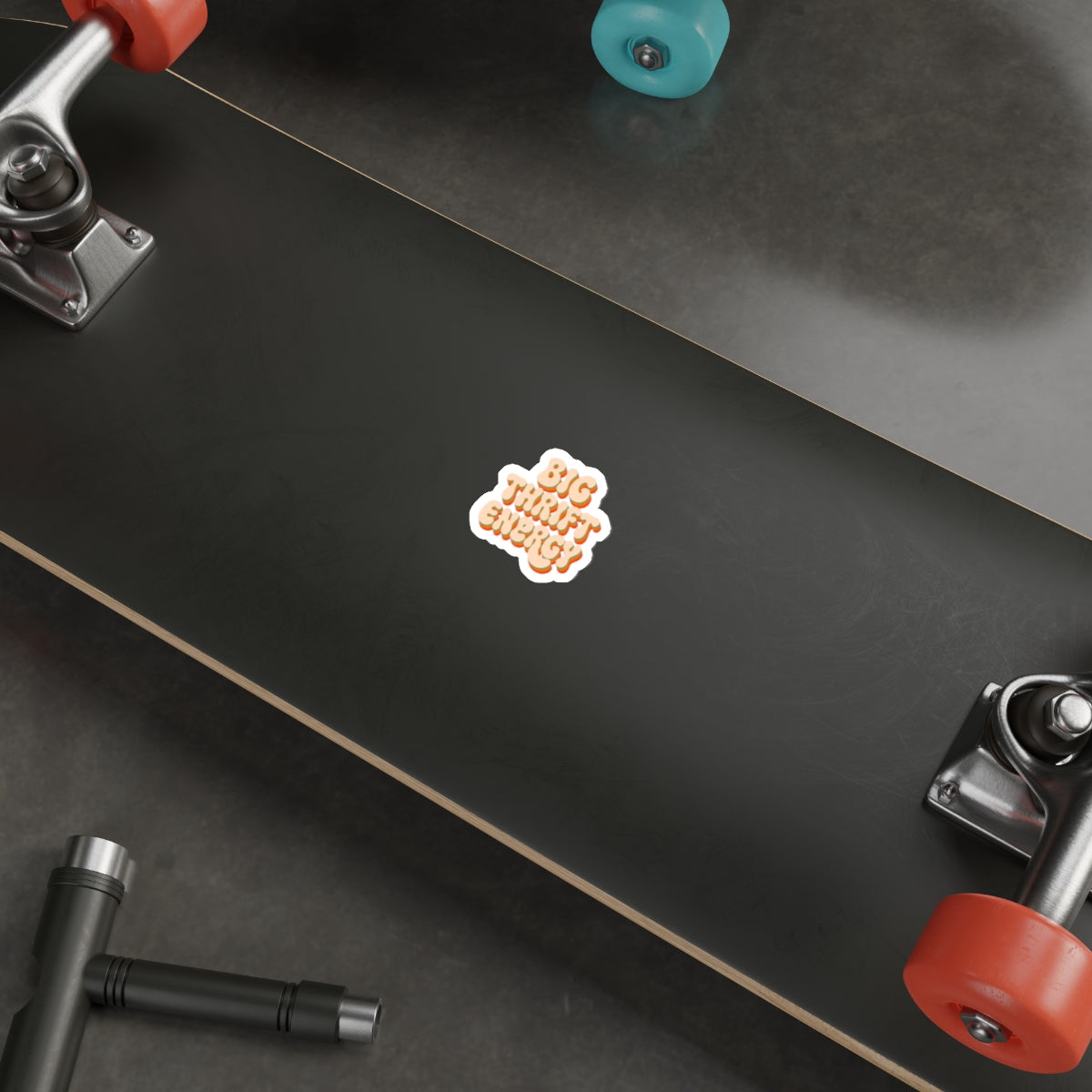 Big Thrift Energy Sticker — Retro 70s Vibe Die-Cut Sticker