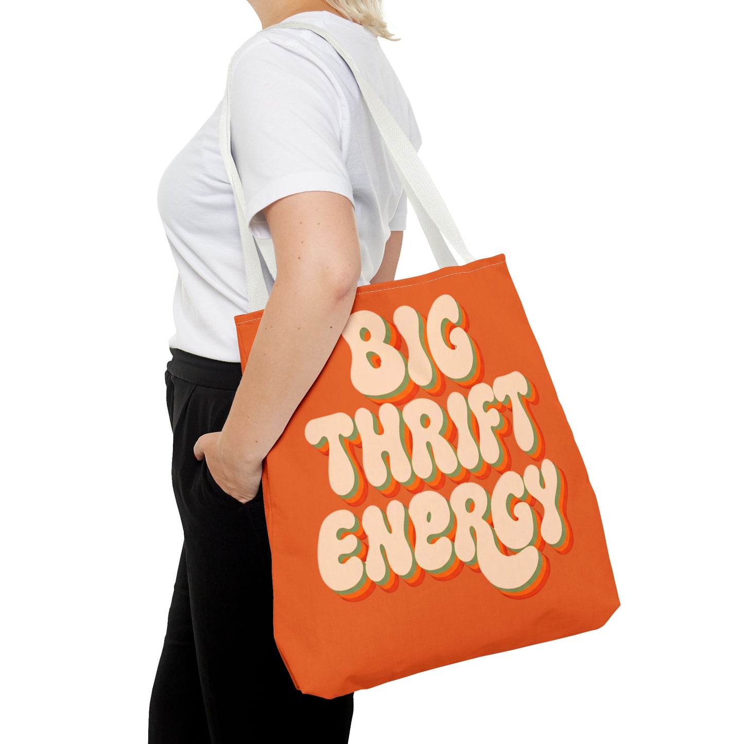 Retro "Big Thrift Energy" Tote Bag - Vintage-Inspired Reusable Shopping Tote