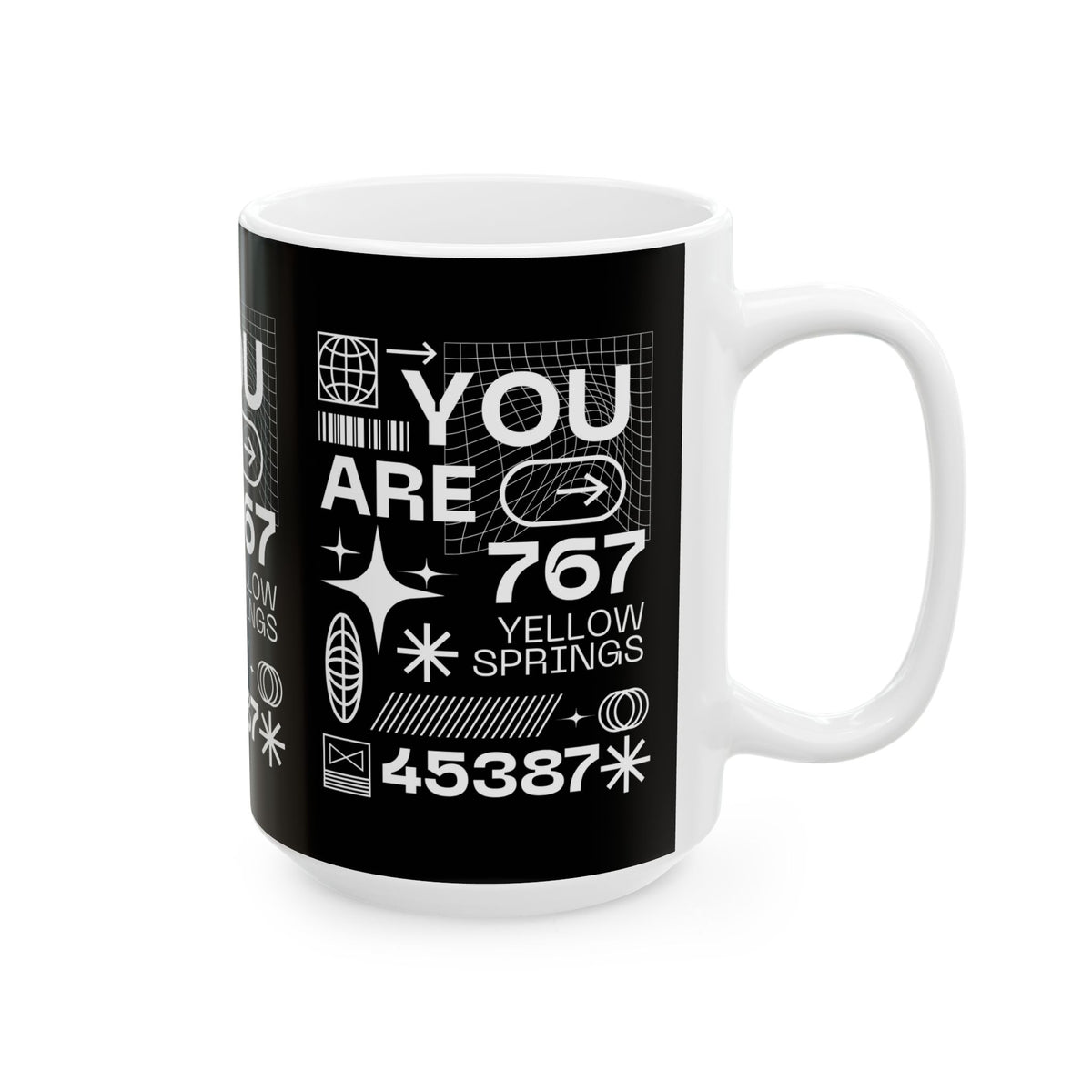 You Are 767 Yellow Springs Ceramic Mug