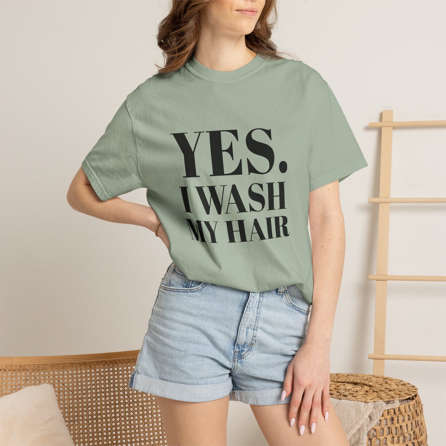 Yes. I Wash My Hair T-Shirt — Funny Graphic Tee for Dread heads