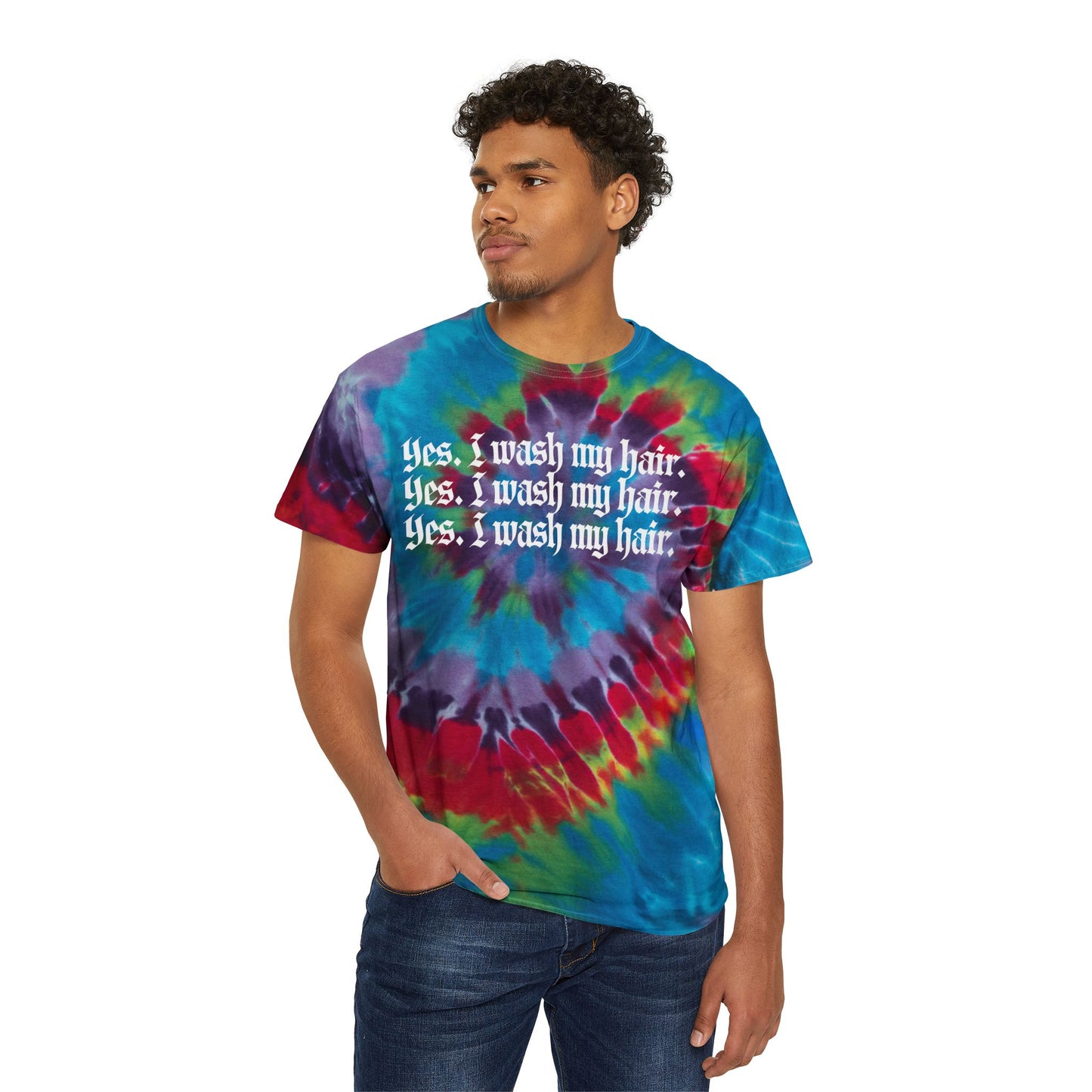 Tie-Dye Tee, Yes I Wash My Hair