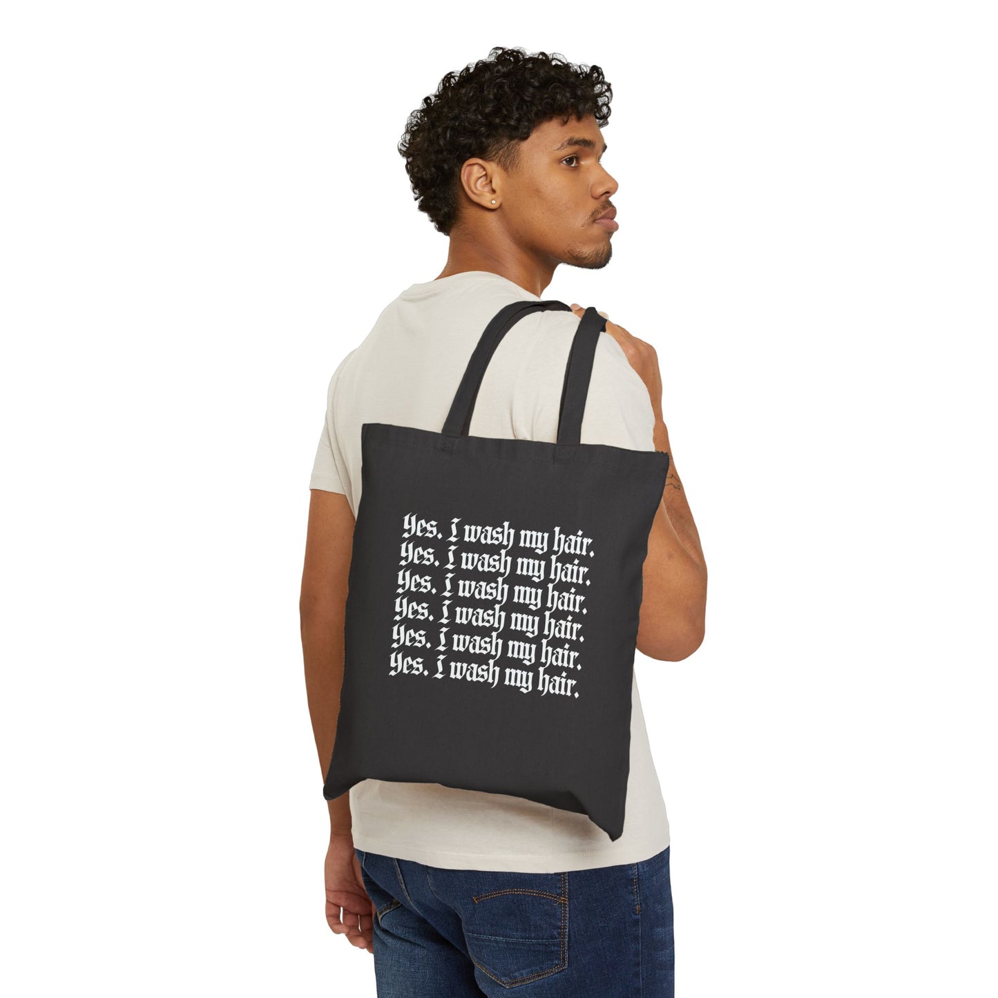 Yes I wash my hair canvas tote
