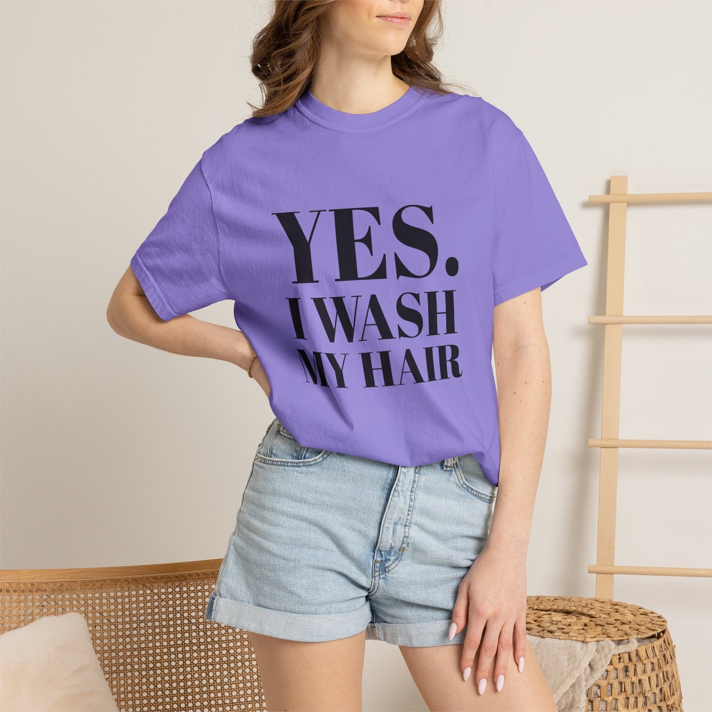 Yes. I Wash My Hair T-Shirt — Funny Graphic Tee for Dread heads