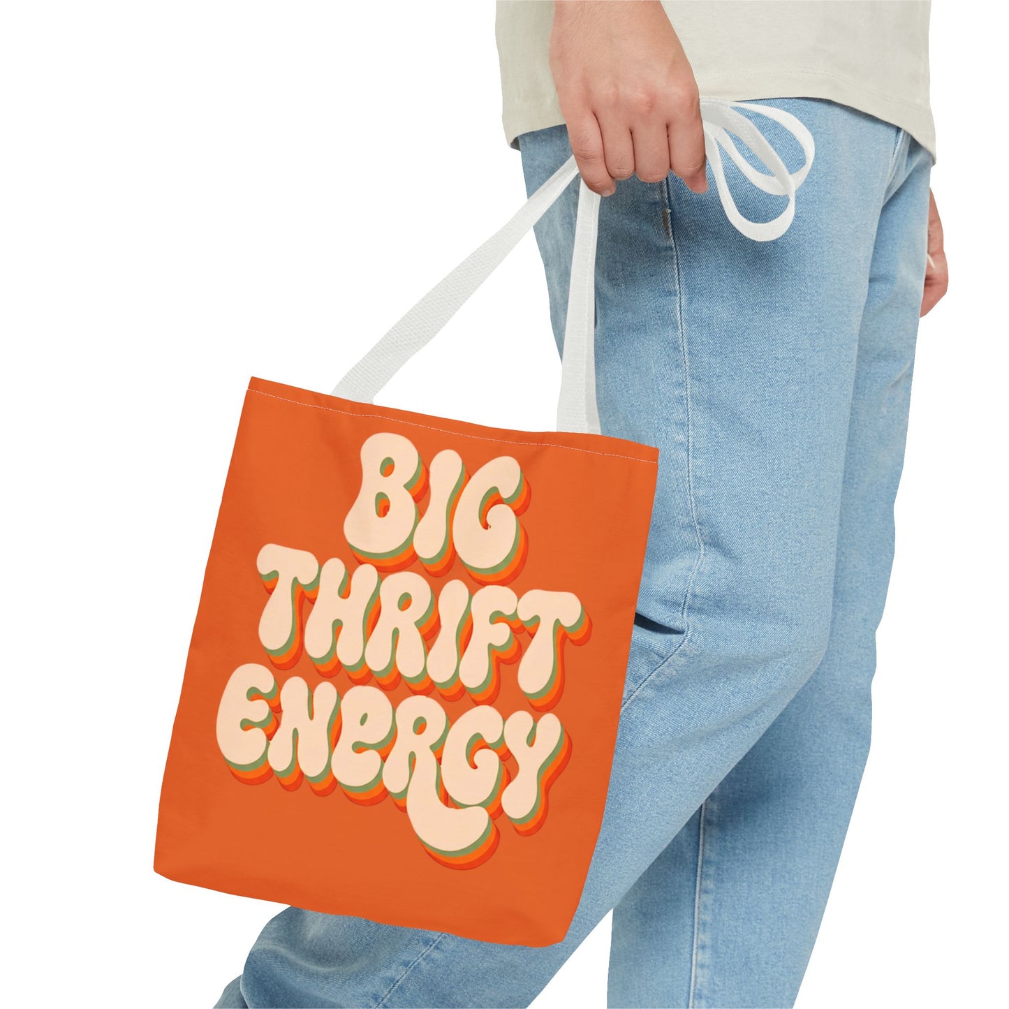 Retro "Big Thrift Energy" Tote Bag - Vintage-Inspired Reusable Shopping Tote