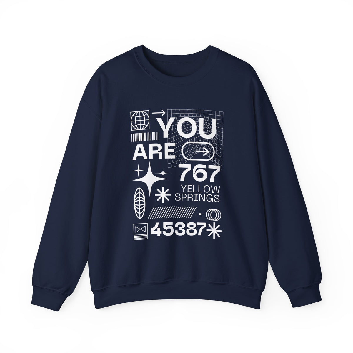 You Are 767 Yellow Springs Crewneck Sweatshirt