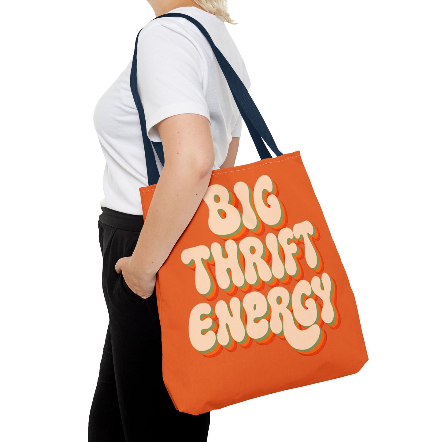 Retro "Big Thrift Energy" Tote Bag - Vintage-Inspired Reusable Shopping Tote