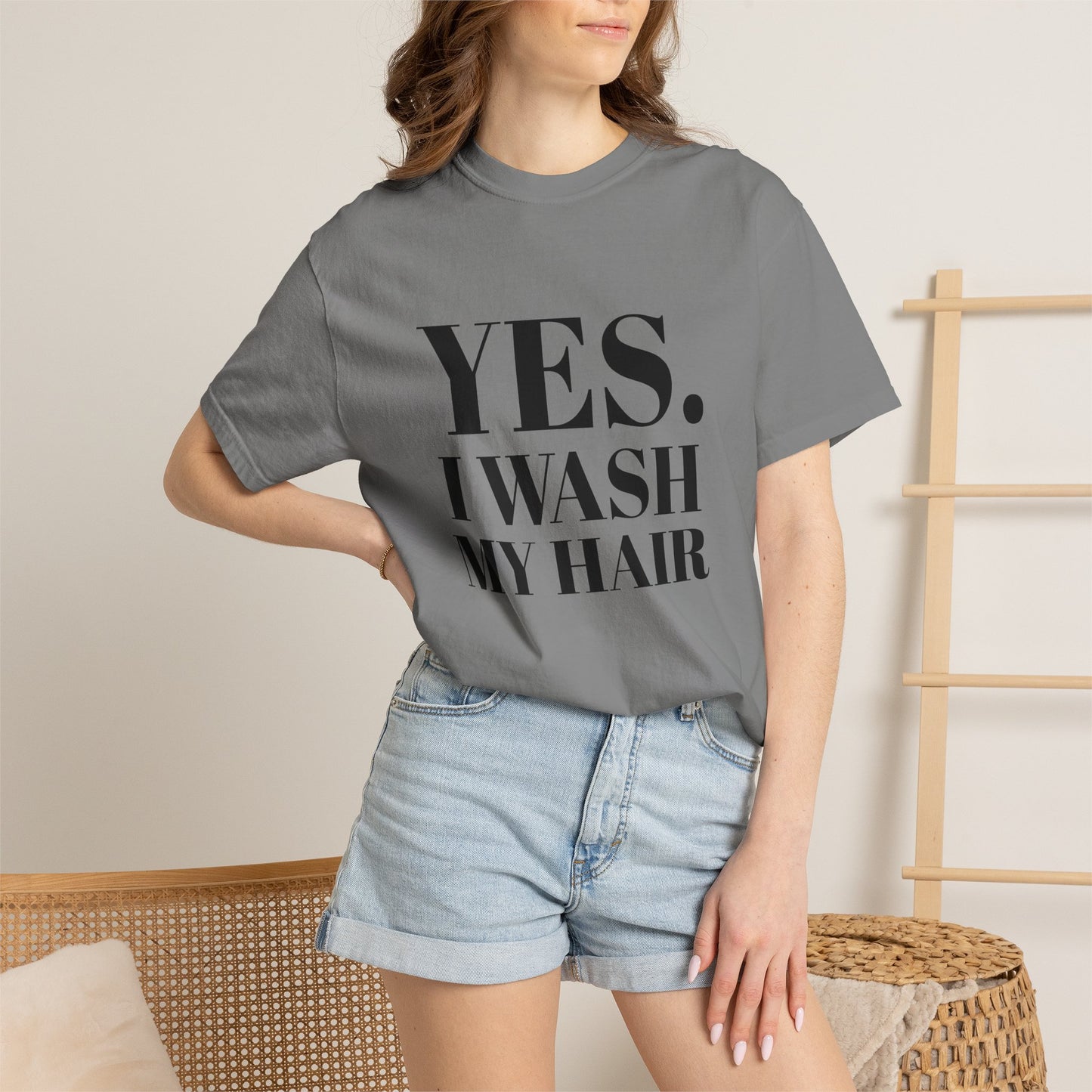 Yes. I Wash My Hair T-Shirt — Funny Graphic Tee for Dread heads