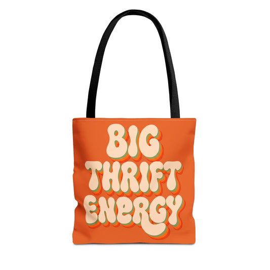 Retro "Big Thrift Energy" Tote Bag - Vintage-Inspired Reusable Shopping Tote