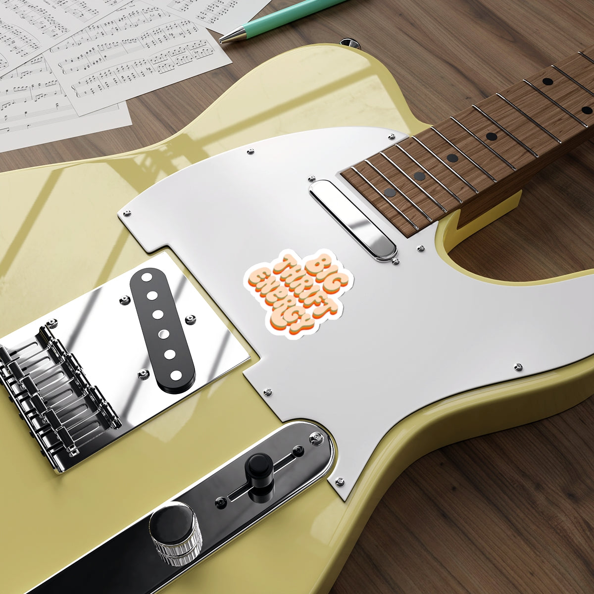 Big Thrift Energy Sticker — Retro 70s Vibe Die-Cut Sticker